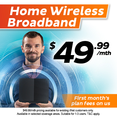 iiNet Home Wireless Broadband for Customers page