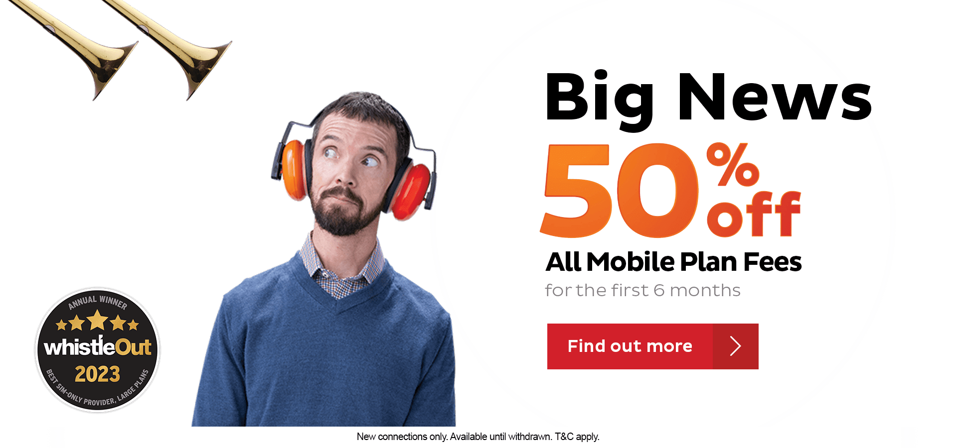 iiNet Mobile: 50% off all plan fees for the first 6 months. New mobile customers only